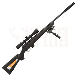 Tikka T1x MTR Left Hand .17 HMR + Burris Droptine Rimfire Scope 3-9x40 Ballistic Plex + 1/2-20 Suppressor + Hyskor Swivel Bipod 6-9"