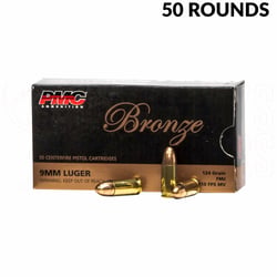 PMC Bronze 9mm Luger 124gr FMJ 50 Rounds
