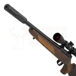 Tikka T1x Hunter .22 LR 16" Wood + Burris Droptine Rimfire 3-9x40 Ballistic Plex + 1/2-20 Suppressor