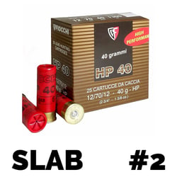 Fiocchi HP 40 12ga 2 3/4" 40gm #2 Shot 250 Rounds