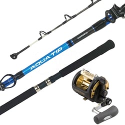 Shimano Aquatip Roller Tip Overhead Rod 5'6" 24kg + Shimano TLD 30A 2 Speed Reel