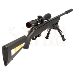 Tikka T1x MTR Left Hand .17 HMR + Burris Droptine Rimfire Scope 3-9x40 Ballistic Plex + 1/2-20 Suppressor + Hyskor Swivel Bipod 6-9"