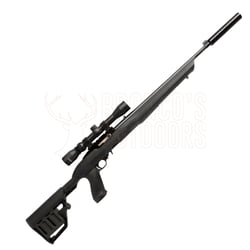 Ruger 10/22 Blued Synthetic Tac Hammer Stock .22 LR + 3-9x32mm Scope + 2 Spare Magazines + Suppressor