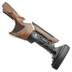 TSK Perazzi MX8 Trap Standard Stock Large Right Hand Black Wood with Rubber Comb 32mm 140mm Black Pipe Microcell Recoil Pad 32mm