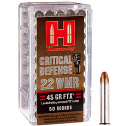 Hornady Critical Defense .22 WMR 45gr FTX 50 Rounds