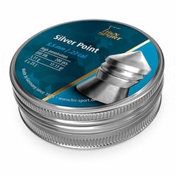 H&N Sport Silver Point .22 Pellets 17.13gr 200 Rounds