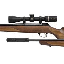 Tikka T1x Hunter .22 LR 16" Wood + Burris Droptine Rimfire 3-9x40 Ballistic Plex + 1/2-20 Suppressor