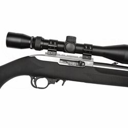 Ruger 10/22 Hogue Stainless Steel .22 LR Rifle + 3-9x40mm Scope + Suppressor