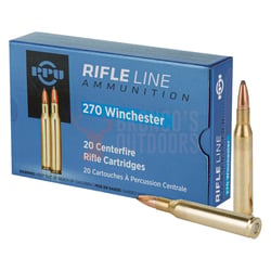 PPU Rifle Line .270 Winchester 130gr SP 20 Rounds