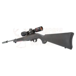 Ruger 10/22 Blued Synthetic .22 LR + Burris Fullfield Riflescope 3-12x42mm Plex KSB MY25 + Stealth Alloy Weaver Scope Rings 1" Medium + Suppressor