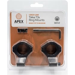 Apex Ringmounts Scope Rings Tikka T3X 1" Low