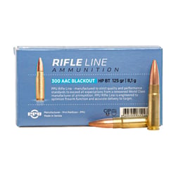 PPU .300 AAC Blackout 125gr HP BT 20 Rounds
