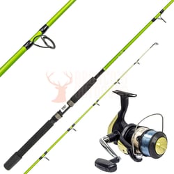 Shimano Kidstix Spinning Rod 6' 8-12kg Green + Shimano Hyperloop 6000FB Spinning Reel
