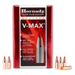 Hornady V-Max Projectiles .22 Cal .224" 55gr 100 Count