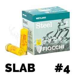 Fiocchi Steel 20ga 2 1/2" 24gm #4 Shot 250 Rounds