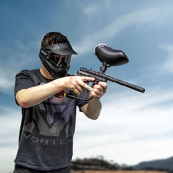 Spyder Victor Paintball Marker .68 Cal + 200 Rounds .68 Cal Hopper + Paintball Mask + Tippmann CO2 Tank 12oz + Empire Heat Paintball .68 Cal 500 Rounds
