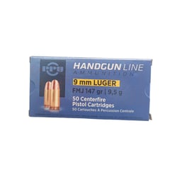 PPU Rifle Line 9mm Luger 147gr FMJ 50 Rounds