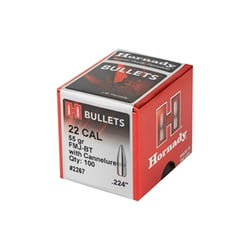 Hornady BTSP Projectiles .224" Diameter 55gr with Cannelure 100 Count