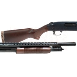 Mossberg 500 Retrograde Persuader Walnut Cyl Bore 12ga with Heat Shield