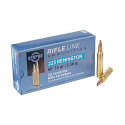 PPU Rifle Line .223 Rem 55gr SP 20 Rounds