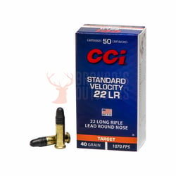 CCI Standard Velocity Target .22 LR 40gr LRN 5000 Rounds