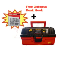 Plano 6101 One-Tray Tackle Box + Berkley Octopus Beak Hook 50 Hooks
