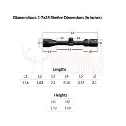 Vortex Diamondback Rifle Scope 2-7x35mm V-Plex Rimfire
