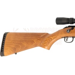 Ruger American Rimfire Wood .22 LR 22" + Leupold VX-Freedom 3-9x40 Hunt-Plex Riflescope + Stealth 3/8 Dovetail Alloy Rings 1"