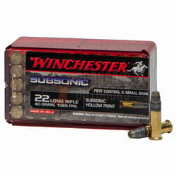 Winchester Subsonic .22 LR 40gr HP 500 Rounds