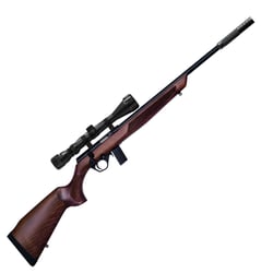 Rossi 8122 Wood Stock .22 LR + Nikko Stirling Mountmaster Scope 3-9x40mm + Rimfire Suppressor .22 LR