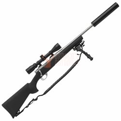 Howa 1500 Stainless Black .223 20" + Nikko Stirling Panamax 3-9x40mm HOLD FAST Scope + Sonic Suppressor