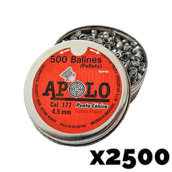 Apolo Conic Pointed .177 7gr Pellets 2500 Rounds
