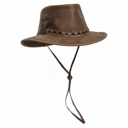Selke 108 Stressed Leather Hat Rustic Brown