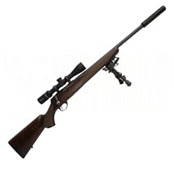 Tikka T1x Hunter .17 HMR 20" + Burris Droptine Rimfire 3-9x40mm Ballistic Plex Scope + Suppressor 1/2-20 Thread