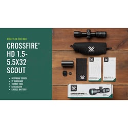 Vortex Crossfire HD Scout Riflescope 1.5-5.5x32 Illuminated Dead-Hold 2A BDC MOA