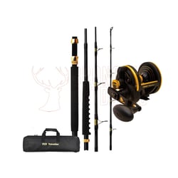 Tica Traveller 704 7' 4-Piece 24kg Overhead Rod + Penn Squall 50LD Lever Drag Reel