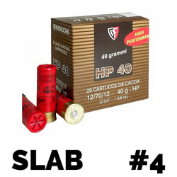 Fiocchi HP 12ga 2 3/4" 40gm #4 Shot 250 Rounds