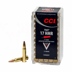 CCI TNT .17 HMR 17gr JHP 50 Rounds