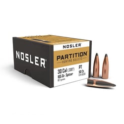 Nosler Partition Projectiles .30 Cal .308" 165gr 50 Rounds