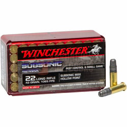 Winchester Subsonic .22 LR 42gr Max 50 Rounds