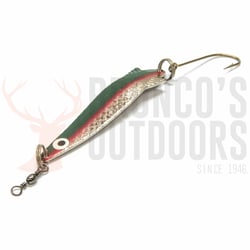 Kilwell Toby Fishing Lure Single Hook Green/Red/Silver