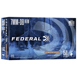 Federal Power-Shok 7mm-08 Rem 150gr JSP 20 Rounds