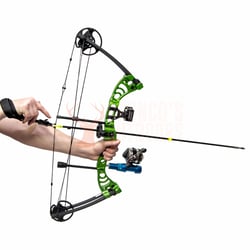 Man Kung MK-CB50 55lb Compound Bow Lime + Bow Fishing Kit