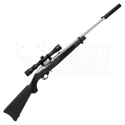 Ruger 10/22 Synthetic Stainless .22 LR + 3-9x32 Scope + Suppressor