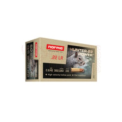 Norma Hunter Power .22 LR 40gr CPHP 50 Rounds