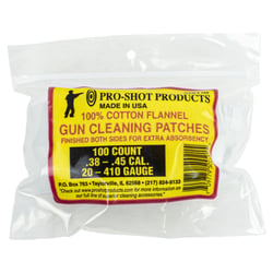 Pro-Shot .38-.45 Cal / 20ga - .410 Bore Patches 100 Pack