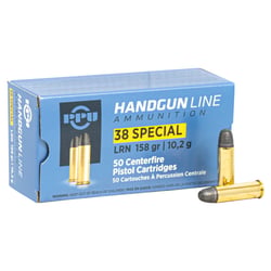 PPU .38 Special 158gr LRN 50 Rounds