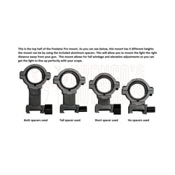 Sniper Hog Lights Predator Pro Scope and Flashlight Mounts 1 Inch, 30mm, 35mm Weaver/Picatinny