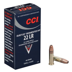 CCI Quiet Segmented .22 LR 40gr HP 50 Rounds