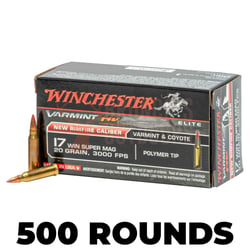 Winchester Varmint HV .17 WSM 20gr V-Max 500 Rounds